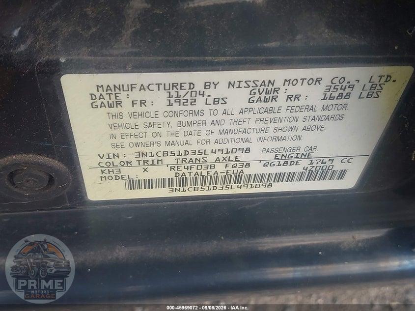 2005 NISSAN SENTRA 1.8S — фото 9
