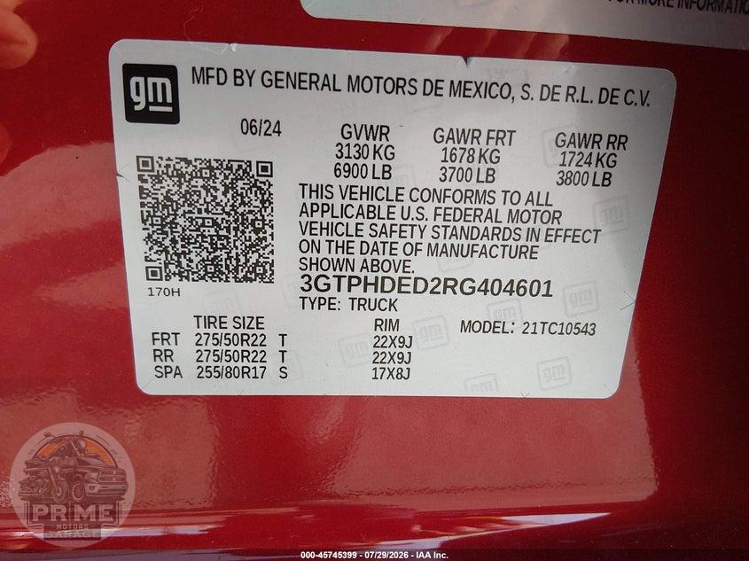 2024 GMC SIERRA 1500 2WD  SHORT BOX SLT — фото 9