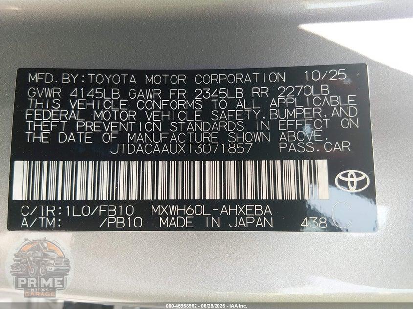 2026 TOYOTA PRIUS LE — фото 9