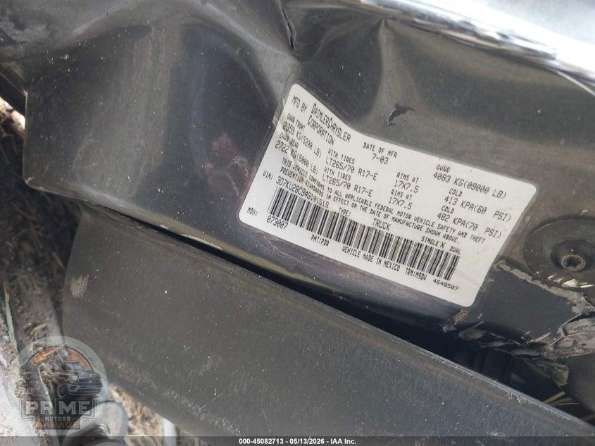 2004 DODGE RAM 2500 SLT/LARAMIE — фото 9