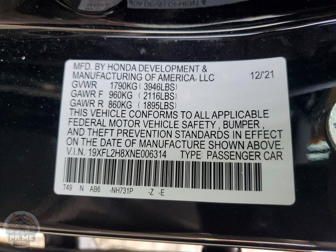 2022 HONDA CIVIC — фото 12