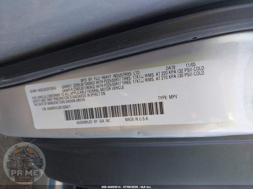 2006 SUBARU OUTBACK 2.5I — фото 9