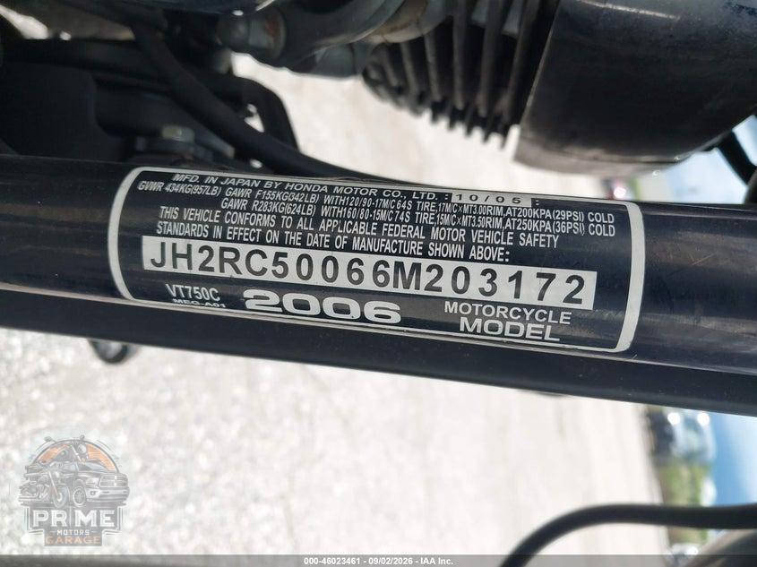 2006 HONDA VT750 C — фото 10