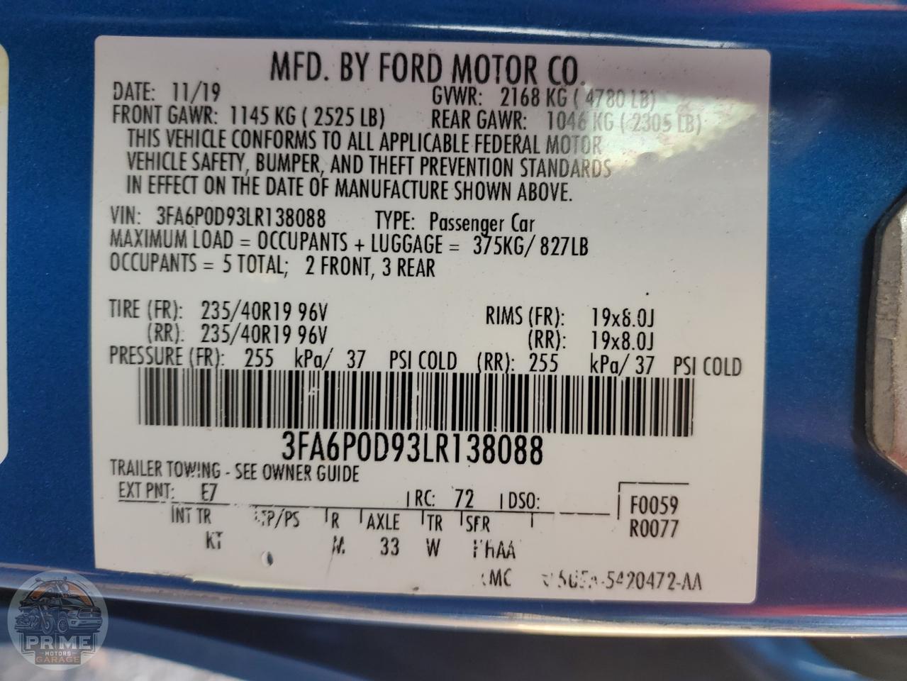 2020 FORD FUSION — фото 11