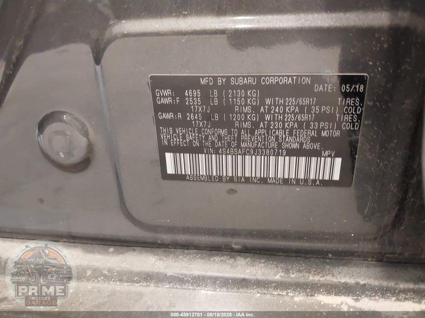 2018 SUBARU OUTBACK 2.5I PREMIUM — фото 9