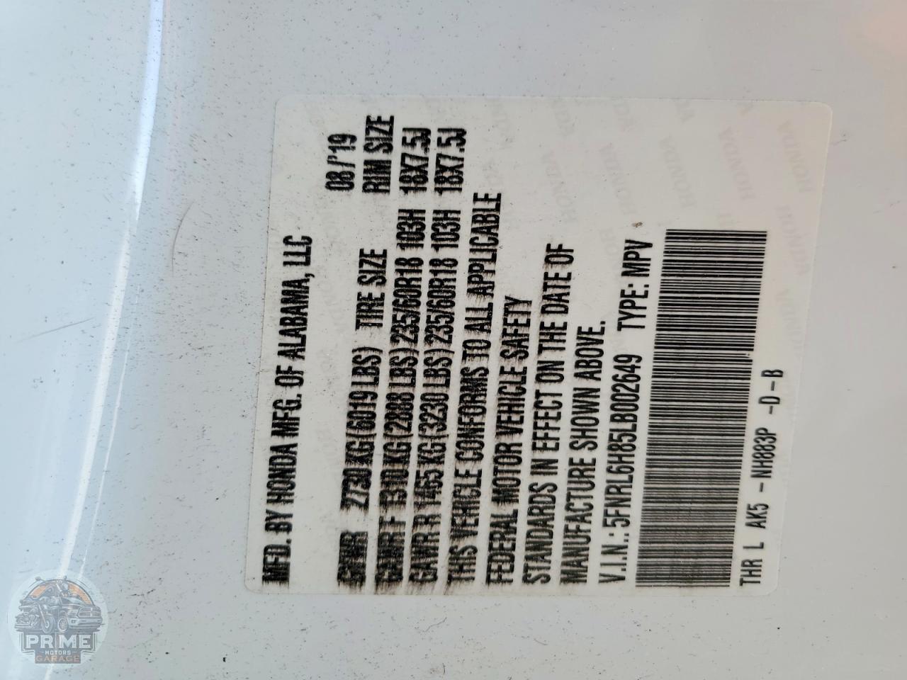 2020 HONDA ODYSSEY — фото 13