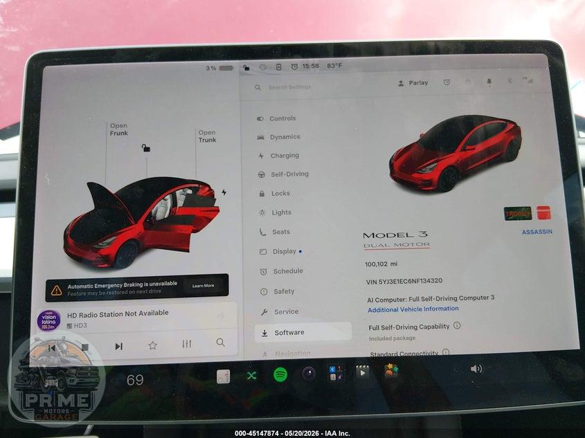 2022 TESLA MODEL 3 PERFORMANCE DUAL MOTOR ALL-WHEEL DRIVE — фото 7