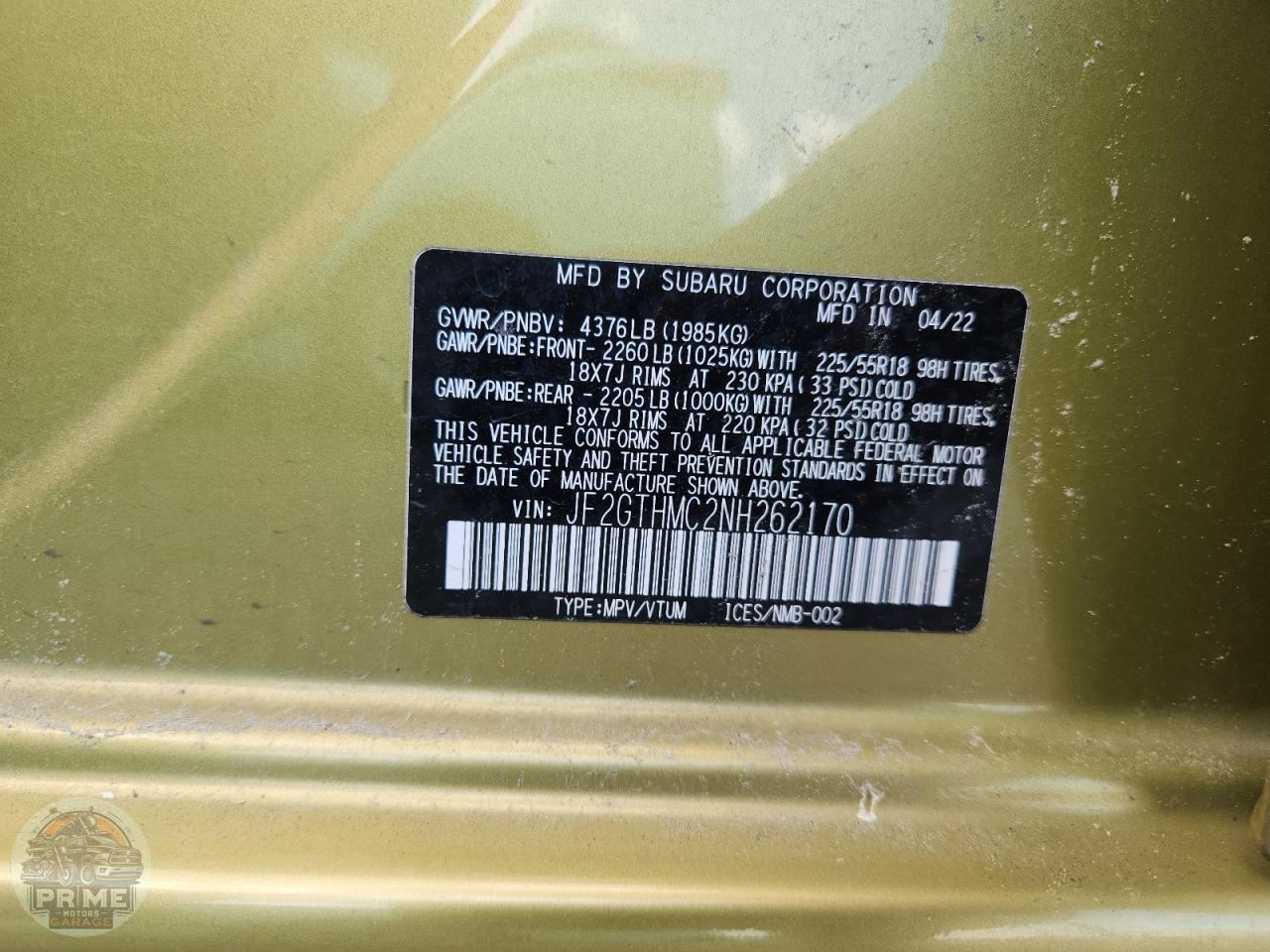 2022 SUBARU CROSSTREK — фото 55