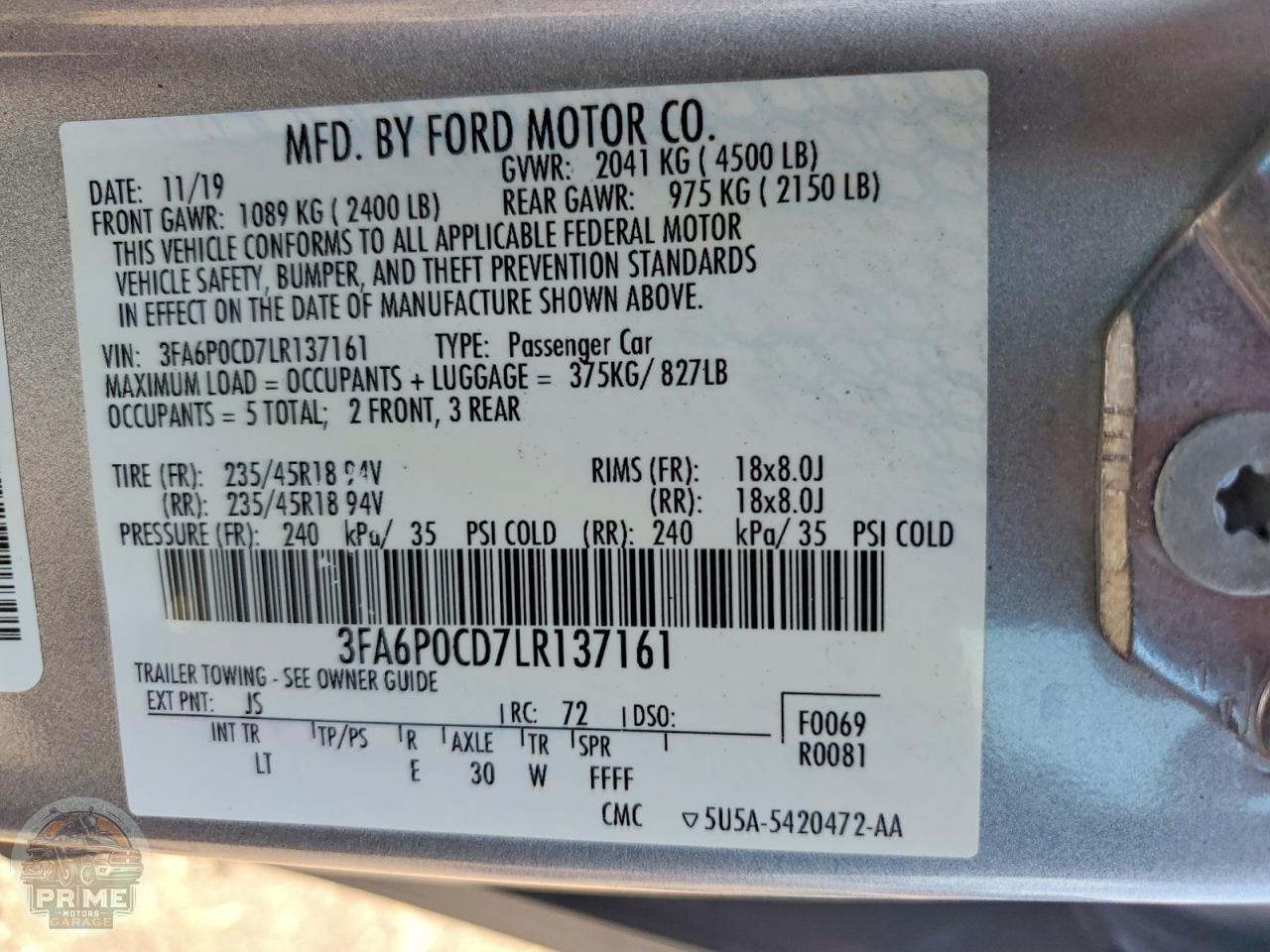 2020 FORD FUSION — фото 12