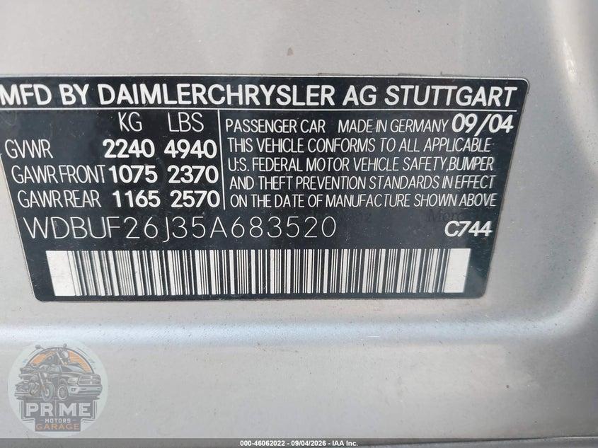2005 MERCEDES-BENZ E 320 CDI — фото 9