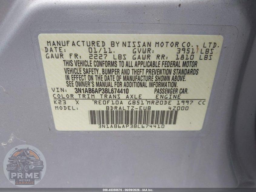 2011 NISSAN SENTRA 2.0SR — фото 9