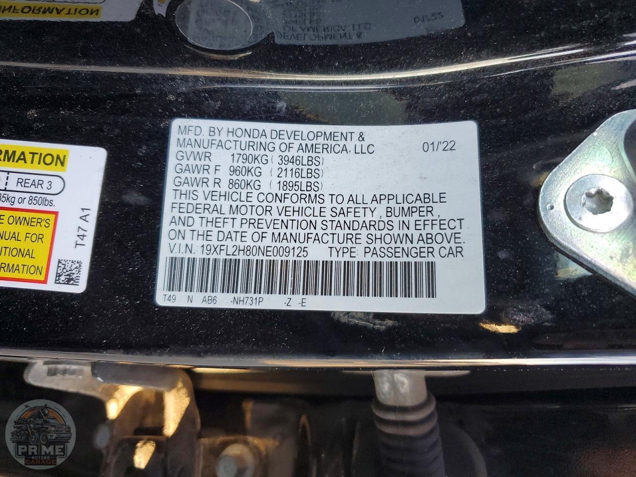 2022 HONDA CIVIC — фото 13