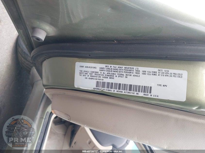 2005 SUBARU OUTBACK 2.5I — фото 9