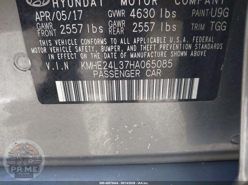 2017 HYUNDAI SONATA HYBRID SE — фото 9