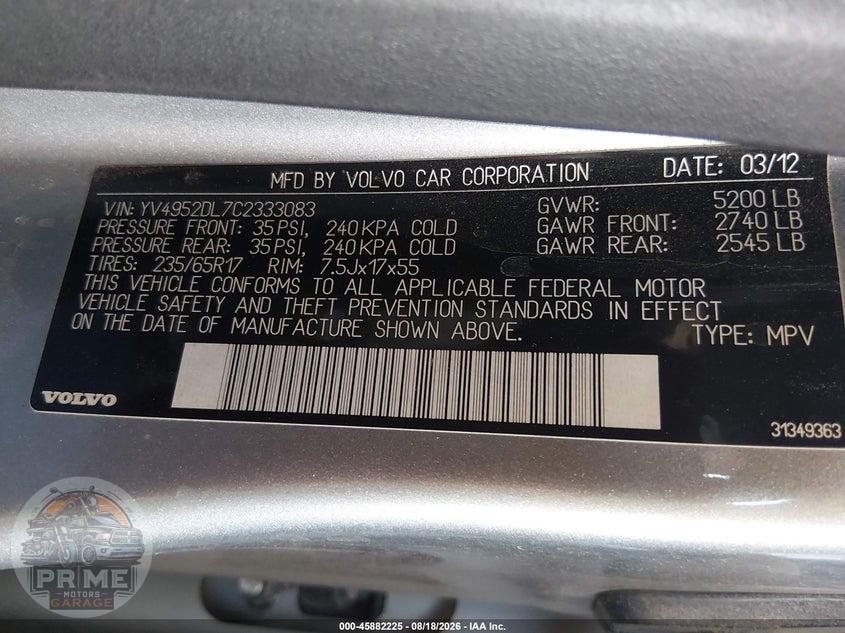 2012 VOLVO XC60 3.2/3.2 PLATINUM/3.2 PREMIER/3.2 PREMIER PLUS — фото 9
