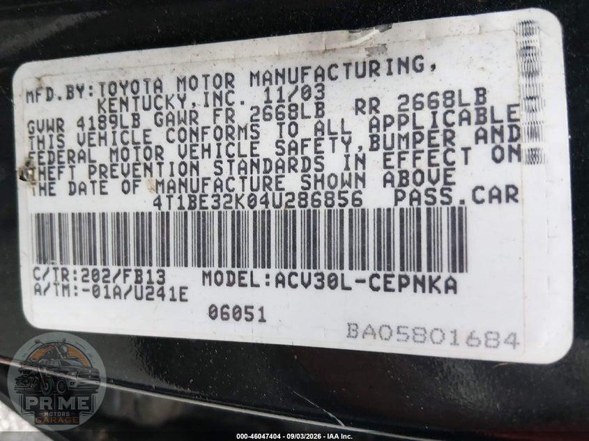 2004 TOYOTA CAMRY LE — фото 9