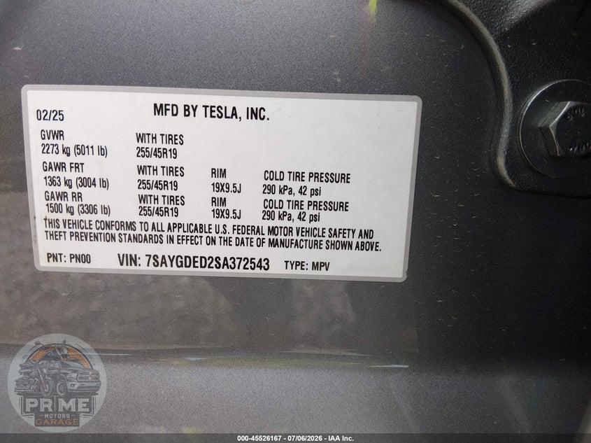 2025 TESLA MODEL Y LONG RANGE DUAL MOTOR REAR-WHEEL DRIVE — фото 9