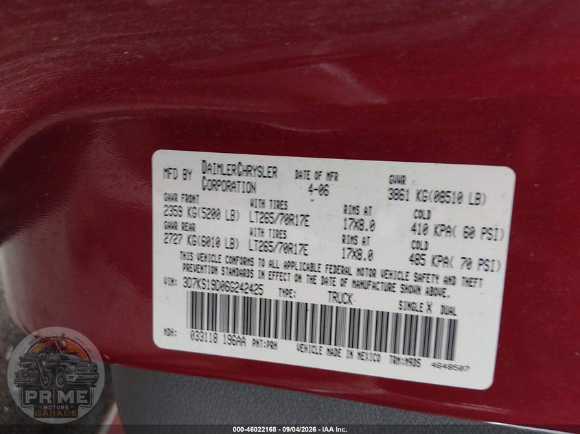 2006 DODGE RAM 1500 SLT — фото 9