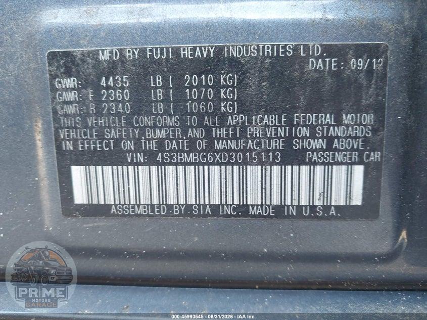 2013 SUBARU LEGACY 2.5I PREMIUM — фото 9