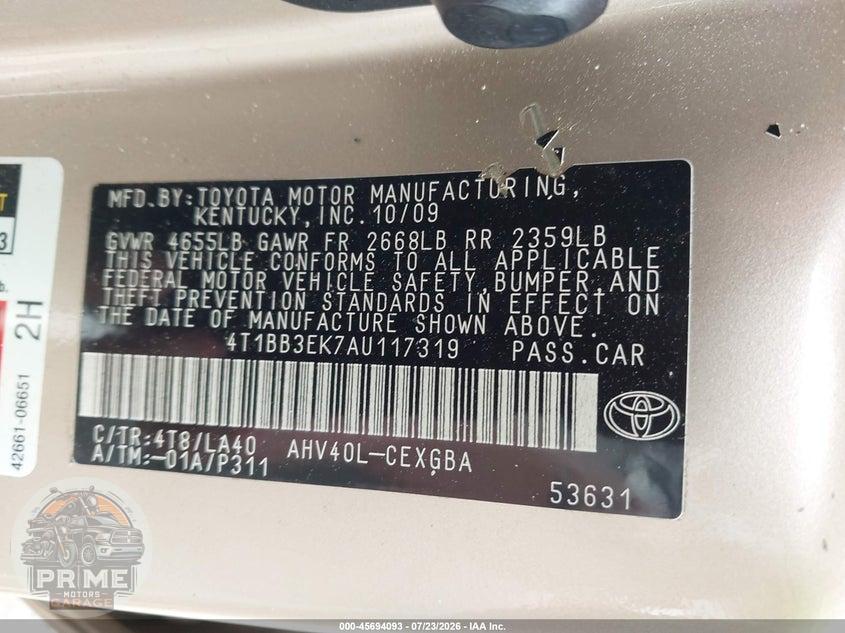 2010 TOYOTA CAMRY HYBRID — фото 9