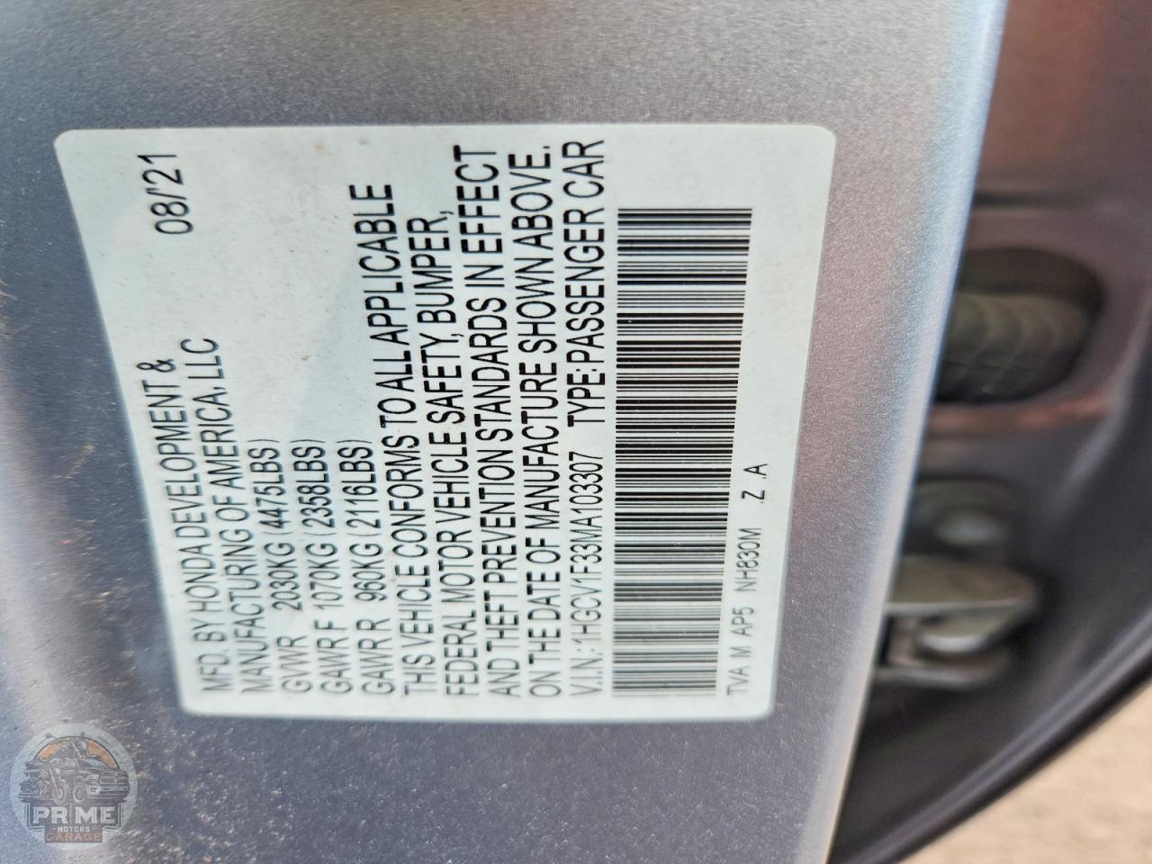 2021 HONDA ACCORD — фото 12
