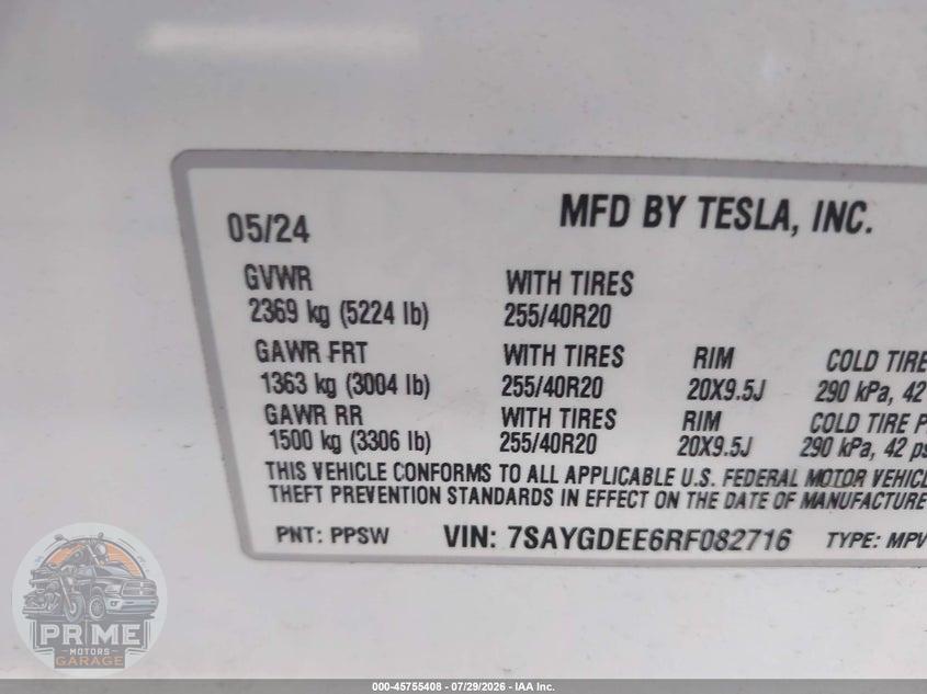 2024 TESLA MODEL Y LONG RANGE DUAL MOTOR ALL-WHEEL DRIVE — фото 9