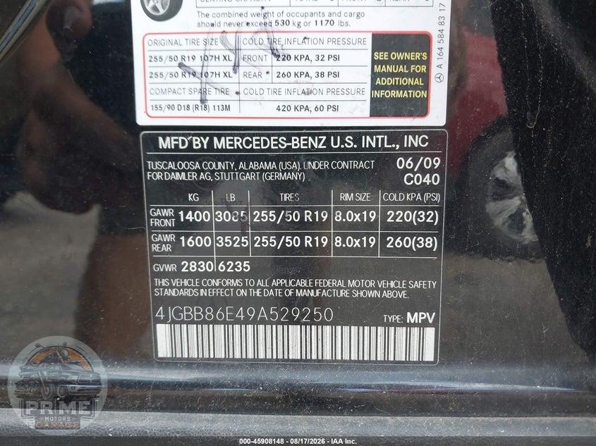 2009 MERCEDES-BENZ ML 350 4MATIC — фото 9