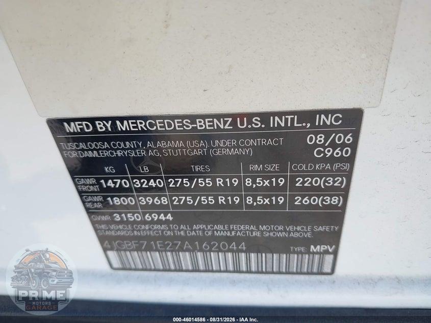 2007 MERCEDES-BENZ GL 450 4MATIC — фото 9