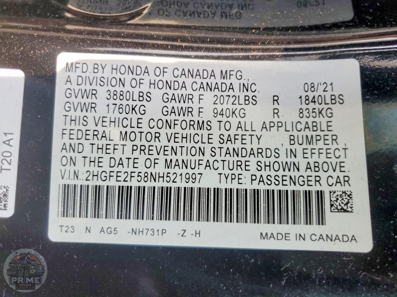 2022 HONDA CIVIC — фото 11