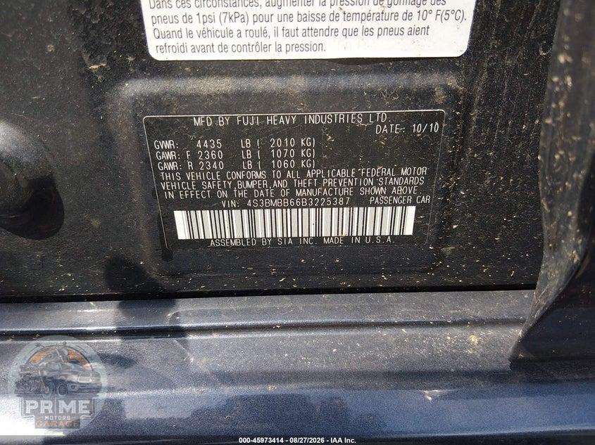 2011 SUBARU LEGACY 2.5I PREMIUM — фото 9