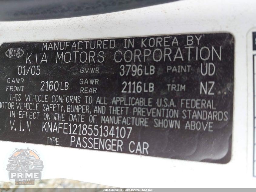 2005 KIA SPECTRA EX/LX/SX — фото 9