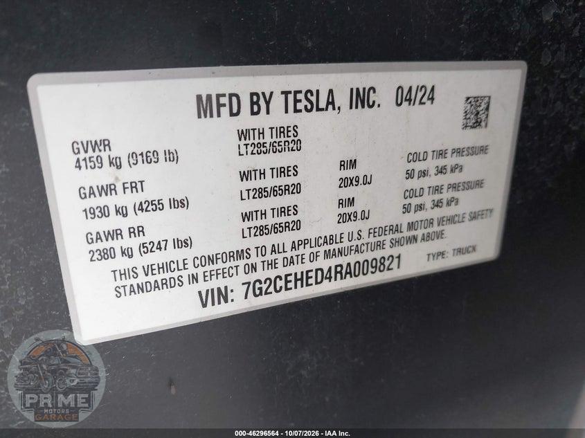 2024 TESLA CYBERTRUCK ALL-WHEEL DRIVE — фото 9