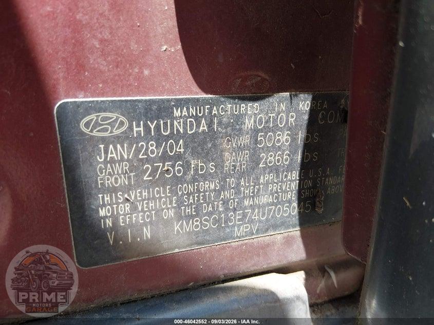 2004 HYUNDAI SANTA FE GLS/LX — фото 9