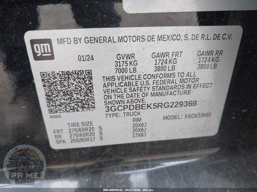 2024 CHEVROLET SILVERADO 1500 4WD  SHORT BED CUSTOM — фото 9