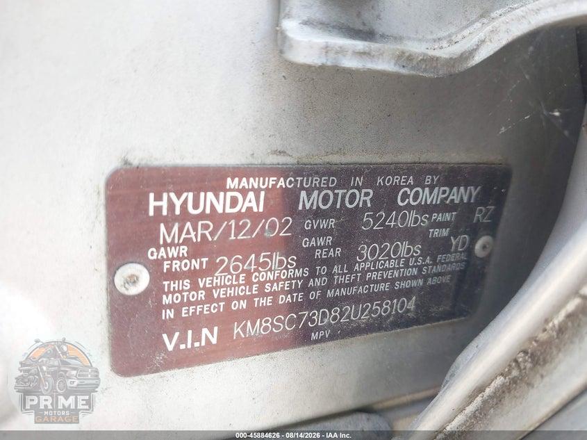 2002 HYUNDAI SANTA FE GLS/LX — фото 9