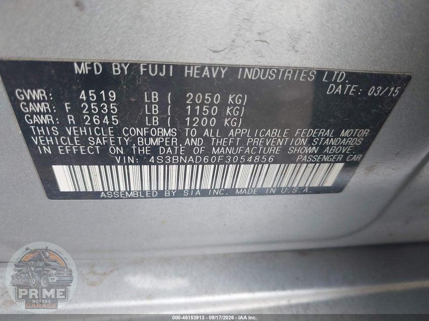 2015 SUBARU LEGACY 2.5I PREMIUM — фото 9