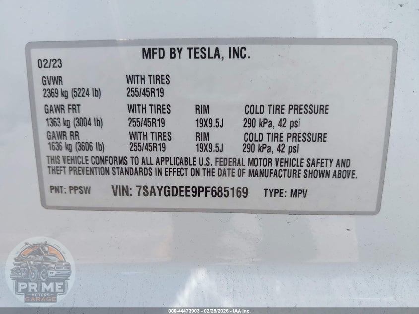 2023 TESLA MODEL Y AWD/LONG RANGE DUAL MOTOR ALL-WHEEL DRIVE — фото 9
