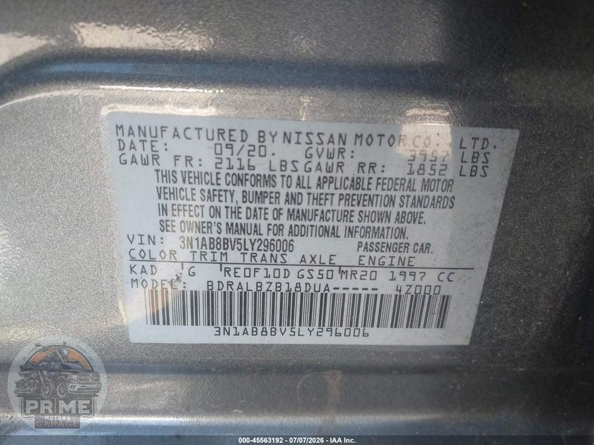 2020 NISSAN SENTRA S XTRONIC CVT — фото 9