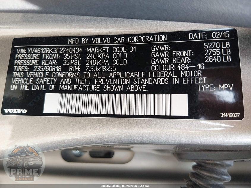 2015 VOLVO XC60 T5/T5 PREMIER — фото 9