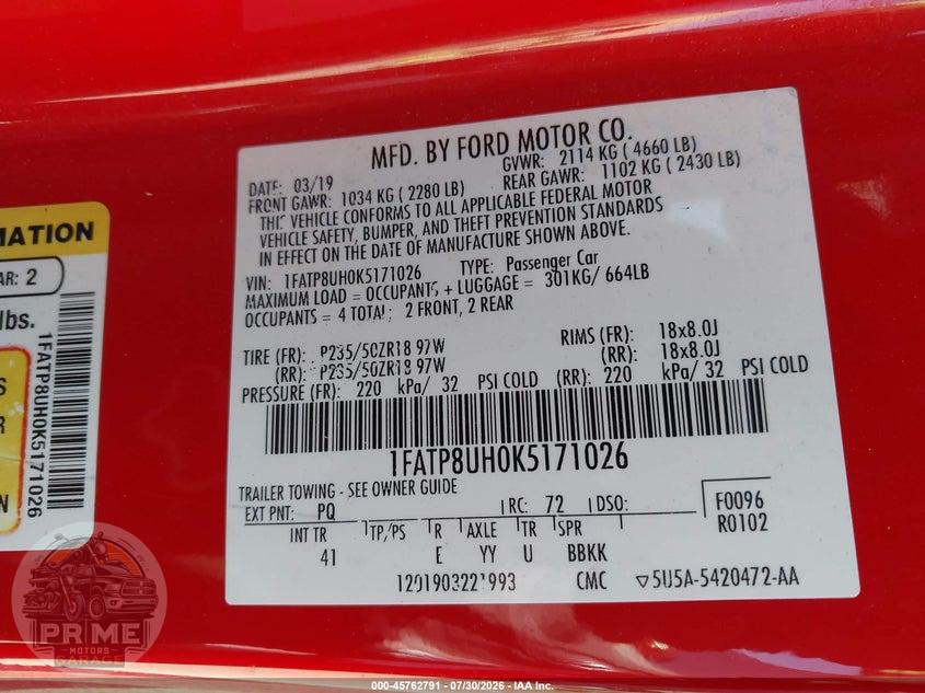 2019 FORD MUSTANG ECOBOOST PREMIUM — фото 9