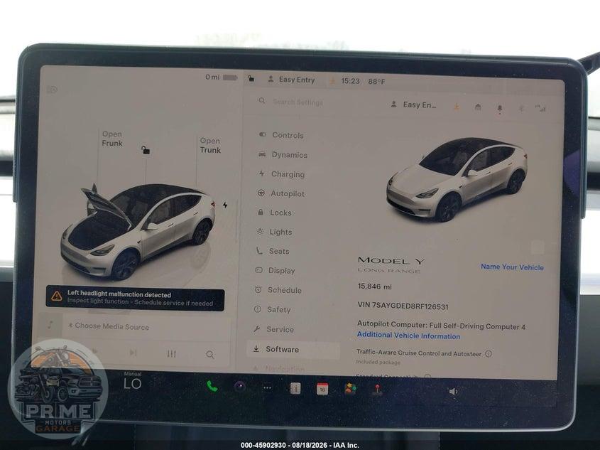 2024 TESLA MODEL Y LONG RANGE SINGLE MOTOR REAR-WHEEL DRIVE/RWD — фото 7