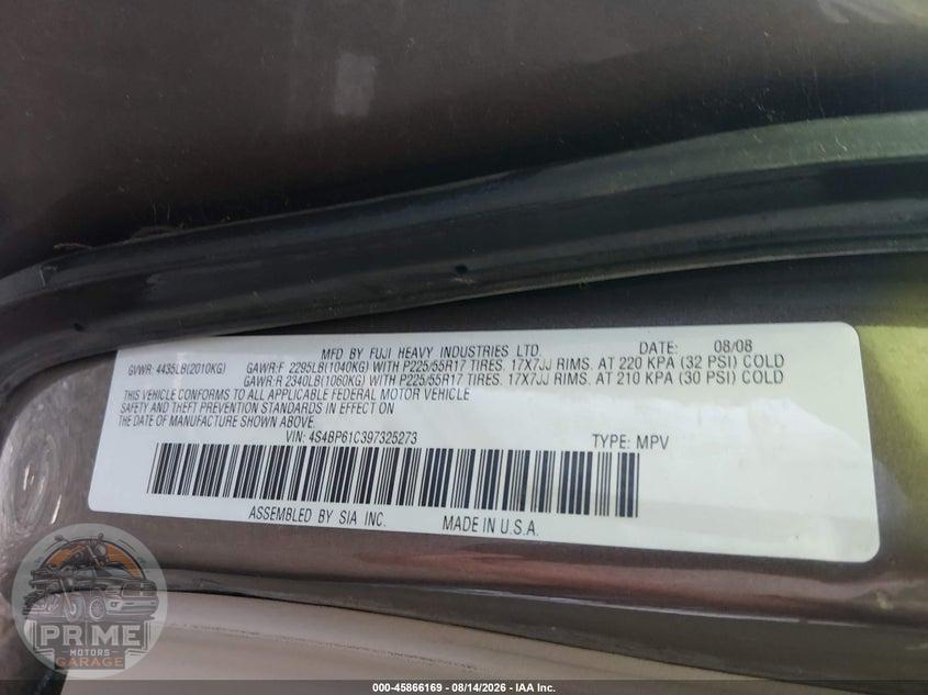 2009 SUBARU OUTBACK 2.5I — фото 9