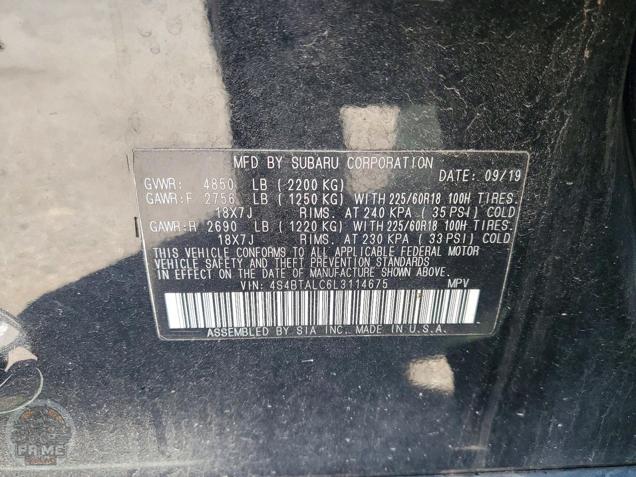 2020 SUBARU OUTBACK — фото 12
