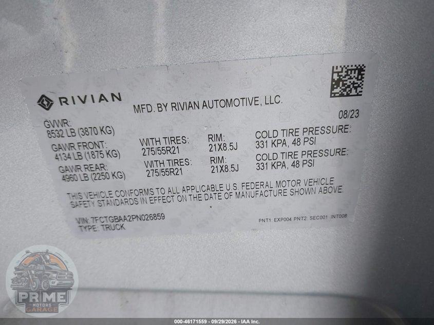2023 RIVIAN R1T ADVENTURE/ADVENTURE DUAL MOTOR LARGE PACK/ADVENTURE DUAL MOTOR MAX PACK — фото 9