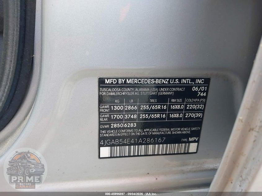 2001 MERCEDES-BENZ ML 320 — фото 9