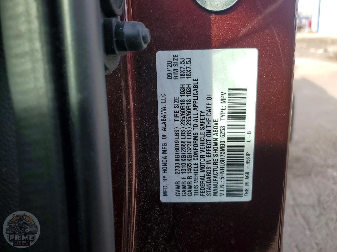 2021 HONDA ODYSSEY — фото 13