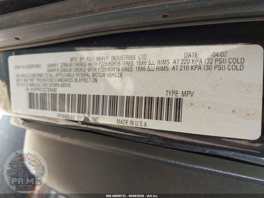 2008 SUBARU OUTBACK — фото 9