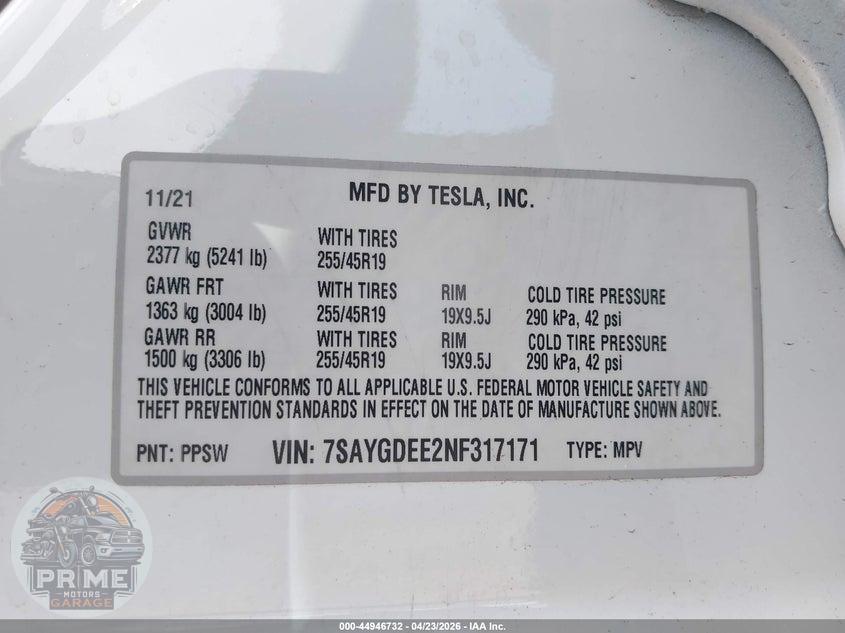 2022 TESLA MODEL Y LONG RANGE DUAL MOTOR ALL-WHEEL DRIVE — фото 9