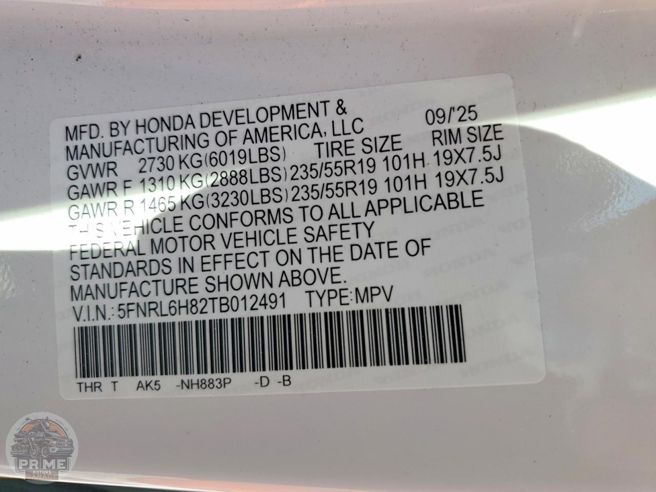 2026 HONDA ODYSSEY — фото 13