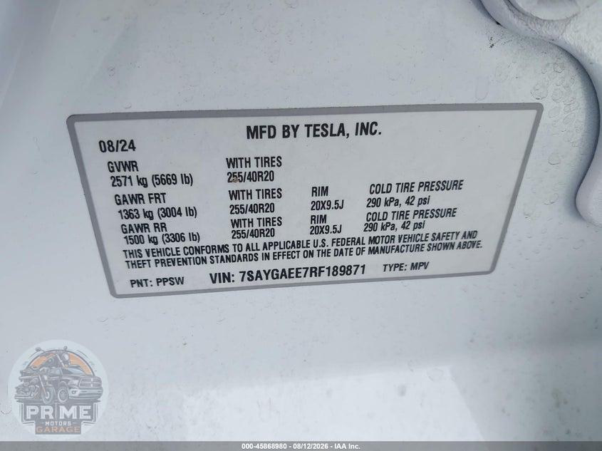 2024 TESLA MODEL Y LONG RANGE DUAL MOTOR ALL-WHEEL DRIVE — фото 9